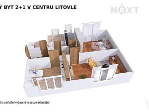 Pronájem bytu 2+1, Litovel, Mlýnská, 55 m2