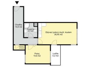 Pronájem bytu 2+kk, Kutná Hora - Hlouška, Za Lidkou, 67 m2