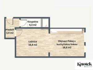 Prodej bytu 2+kk, Brno, Nálepkova, 46 m2