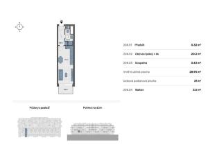 Prodej bytu 1+kk, Praha - Hostavice, Českobrodská, 31 m2