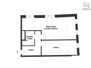 Pronájem bytu 2+kk, Brno, Bystrcká, 68 m2