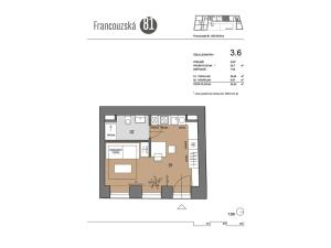 Pronájem bytu 1+kk, Brno, Francouzská, 29 m2