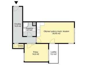 Pronájem bytu 2+kk, Kutná Hora, Za Lidkou, 67 m2