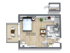 Prodej bytu 1+kk, Praha - Letňany, Letovská, 34 m2