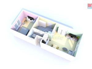 Pronájem bytu 2+kk, Děčín - Děčín V-Rozbělesy, Závodní, 42 m2