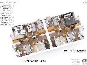 Prodej bytu 4+1, Choťánky, Na Ohradě, 96 m2
