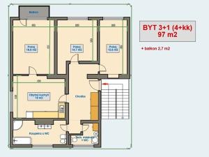 Prodej bytu 3+1, Hradec Králové, Na Kotli, 97 m2
