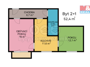 Prodej bytu 2+1, Červená Voda, 54 m2