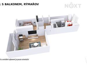 Pronájem bytu 2+1, Rýmařov, Větrná, 52 m2