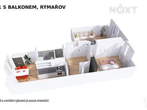 Pronájem bytu 2+1, Rýmařov, Větrná, 52 m2