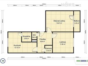 Pronájem bytu 2+1, Rýmařov, Větrná, 52 m2