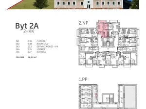 Prodej bytu 2+kk, Mladé Buky, 38 m2