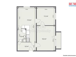 Prodej bytu 2+1, Chodov, Poděbradova, 56 m2