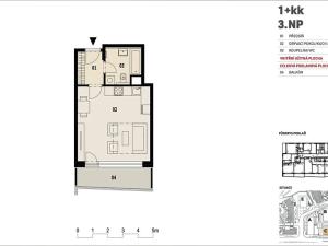 Pronájem bytu 1+kk, Praha - Žižkov, Olgy Havlové, 34 m2