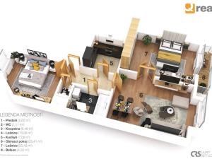 Pronájem bytu 3+1, Praha - Holešovice, Kostelní, 78 m2