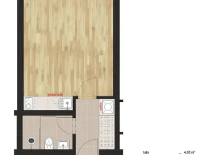 Pronájem bytu 1+kk, Praha - Žižkov, Vlkova, 25 m2