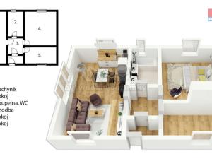 Prodej bytu 3+kk, Sebranice, 50 m2