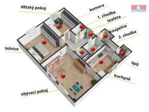 Prodej bytu 3+1, Stojčín, 76 m2