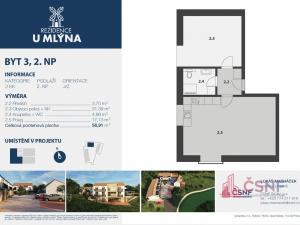 Prodej bytu 2+kk, Praha - Královice, Kuťatská, 57 m2