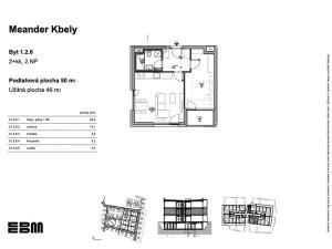 Prodej bytu 2+kk, Praha - Kbely, K Vinoři, 47 m2