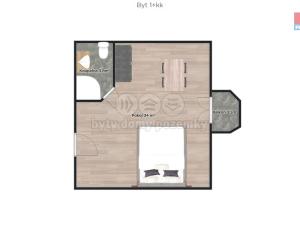 Pronájem bytu 1+kk, Bříství, 34 m2