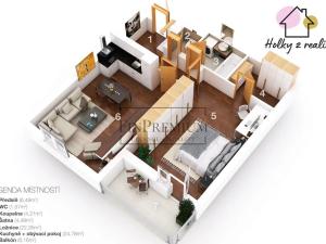 Pronájem bytu 2+kk, Nehvizdy, 72 m2