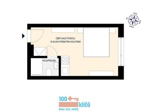 Prodej bytu 1+kk, Praha - Smíchov, Zborovská, 23 m2