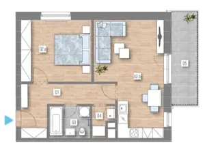 Prodej bytu 2+kk, Praha - Zličín, Strážovická, 56 m2