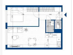 Prodej bytu 2+kk, Praha - Stodůlky, Přecechtělova, 43 m2