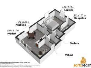 Pronájem bytu 2+kk, Františkov nad Ploučnicí, 35 m2
