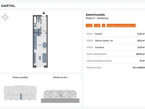 Prodej bytu 1+kk, Praha - Hostavice, Českobrodská, 31 m2