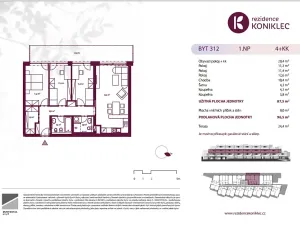 Prodej bytu 3+kk, Brno, Rybnická, 78 m2