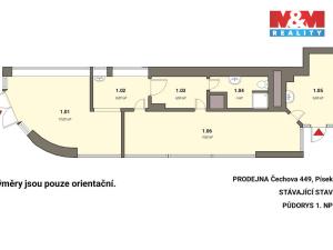 Prodej kanceláře, Písek - Pražské Předměstí, Čechova, 53 m2