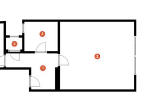 Prodej bytu 1+1, Hodonín, Národní třída, 46 m2
