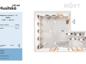 Prodej půdního prostoru, Praha - Žižkov, Husitská, 126 m2