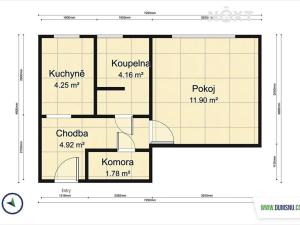 Pronájem bytu 1+1, Zábřeh, Severovýchod, 31 m2