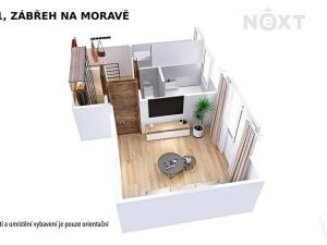 Pronájem bytu 1+1, Zábřeh, Severovýchod, 31 m2