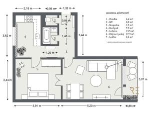 Prodej bytu 2+1, Praha - Libeň, náměstí Na Balabence, 52 m2