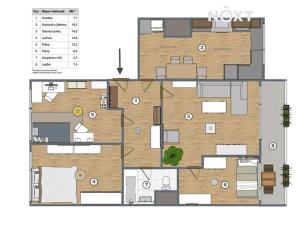Prodej bytu 4+1, Podbořany, Kpt. Nálepky, 89 m2