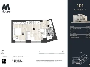 Prodej bytu 2+kk, Praha - Vršovice, Murmanská, 40 m2