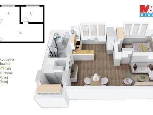 Prodej bytu 2+kk, Hradec Králové, Bidlova, 54 m2