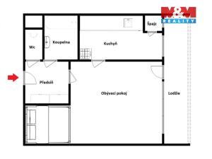 Pronájem bytu 1+1, Praha - Čimice, Na průhonu, 41 m2