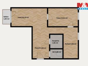 Prodej bytu 2+1, Příbram - Příbram VII, Bratří Čapků, 50 m2