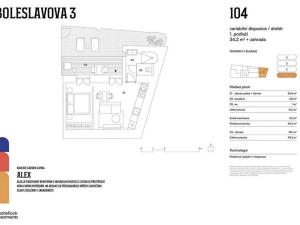 Pronájem bytu 1+kk, Praha - Nusle, Boleslavova, 34 m2