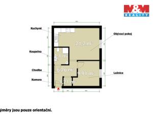 Pronájem bytu 2+kk, Kaznějov, 43 m2