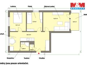 Prodej bytu 3+1, Planá, Fučíkova, 65 m2