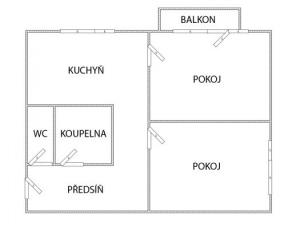 Prodej bytu 2+1, Most, 1. máje, 51 m2