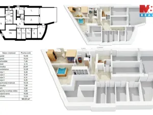 Prodej bytu 4+kk, Praha - Hlubočepy, Pod třešněmi, 145 m2
