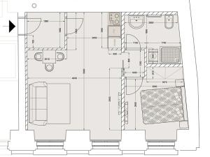 Pronájem bytu 2+kk, Praha - Staré Město, Kozí, 51 m2