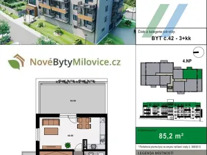 Prodej bytu 3+kk, Milovice, 110 m2